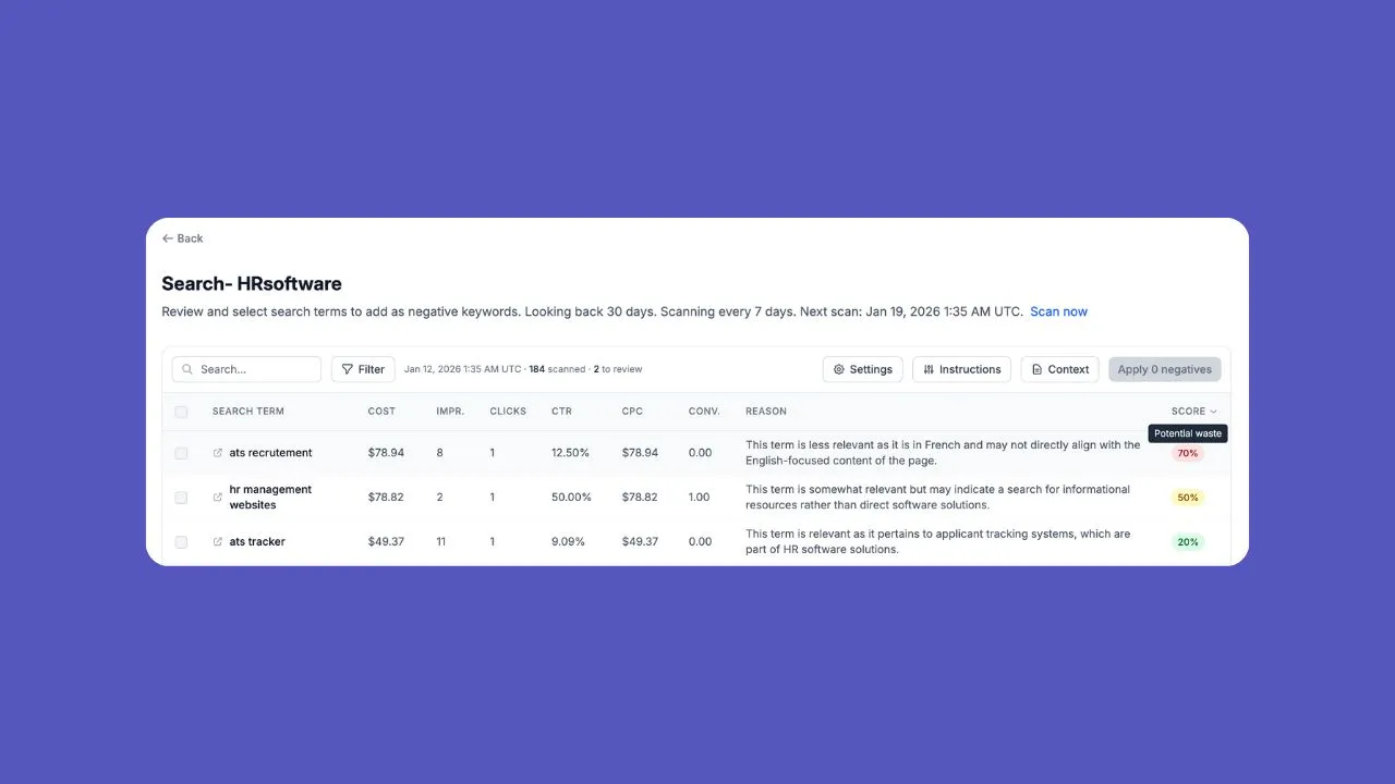 ✨ What's New: Negative Keyword Monitoring