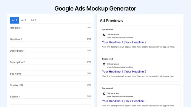 Google Ads Mockup Generator