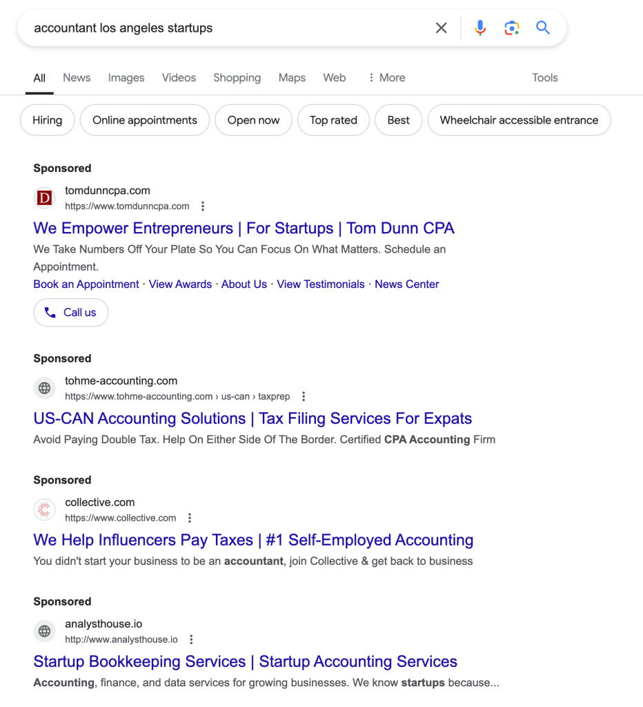 Sponsored
D
tomdunncpa.com
https://www.tomdunncpa.com
We Empower Entrepreneurs | For Startups | Tom Dunn CPA
We Take Numbers Off Your Plate So You Can Focus On What Matters. Schedule an
Appointment.
Book an Appointment • View Awards • About Us • View Testimonials • News Center
- Call us